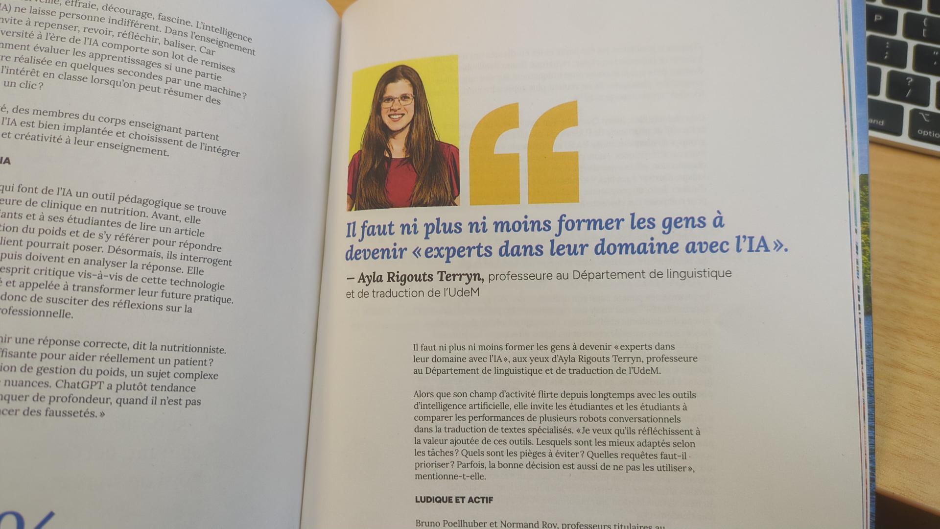 UdeM magazine article