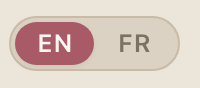 The EN/FR button in the top corner of the site, with EN selected.