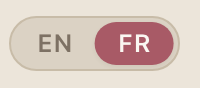 Le bouton EN/FR dans le coin supérieur du site, avec FR sélectionné.