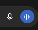 The end of ChatGPT's message box: a microphone icon for dictation, and beside it a round button with a sound-wave icon for voice.